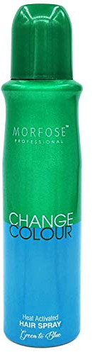 Morfose Green to Blue Change Color Hair Spray 150ml - Farbwechsel-Haarspray, Grün zu Blau, Temperaturverändernde Haarfarbe