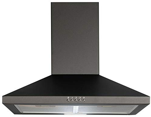 SIA CHL70BL 70cm Chimney Cooker Hood Kitchen Extractor Fan in Black