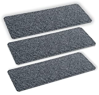 Astra Felpudo interior gris antideslizante, impermeable, resistente y antiestático, 25 x 60 cm, juego de 3 unidades