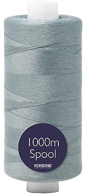 Korbond Nähgarn – 1000 m Polyester beschichtet grau – Nähen, Nähen und Quilten