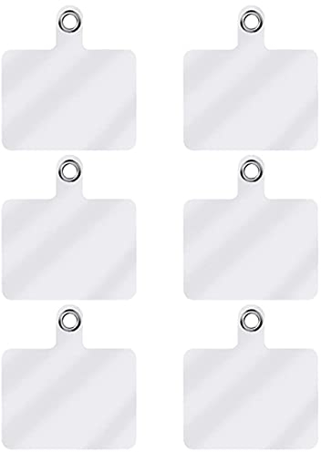 TBOC Patchs Accessoires de Remplacement pour Tour de Cour Coque Telephone Portable [6 UNITÉS] Couleur [TRANSPARENT] Holder Porte Pochette Cordon Laniere Téléphone Attache Collier Smartphone Accessoire