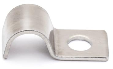 MgcTolBox Steel Mater Cable Holder Clips, Pipe Strap Ø 3 mm, Little Pipe Brackets for EMT Conduits or Cable Tidy | Pack of 25