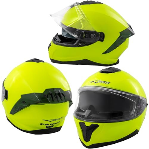 A-Pro Integralhelm Motorradhelm Rollerhelm Innensonnenblende Helm Touring Fluo XS