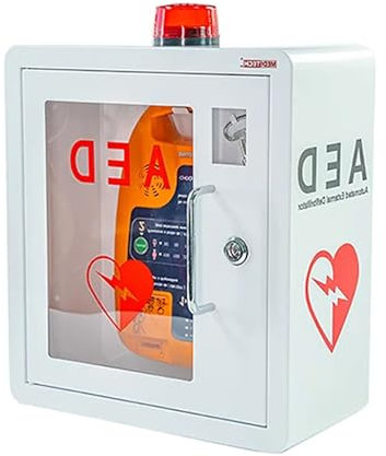STWBHW Scatola Porta defibrillatore, Armadio for defibrillatore DAE, Armadio a Muro for defibrillatore DAE di Primo Soccorso con Chiave e Allarme, Valigetta di Primo Soccorso, Modelli DAE
