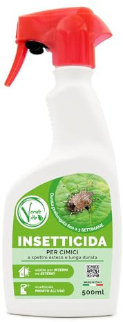 VerdeVita Insetticida Spray Cimici – Interno ed Esterno, Azione Rapida e Duratura, Ampio Spettro di Efficacia