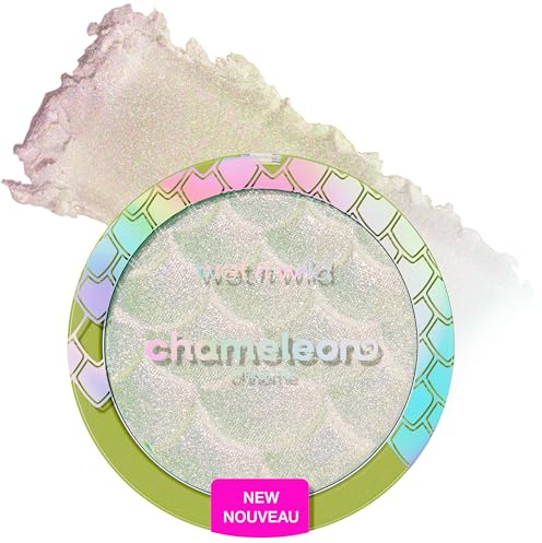 Wet n Wild Chameleon Chrome Highlighter Iluminador en Polvo con Pigmentos Iridiscentes, Reflejan la Luz y crean Color Dinámico, Fórmula Líquido-Polvo Fácil de Aplicar, Fórmula Construible, Too Sirius