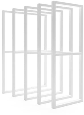 HEVVA Support double lavabo - 75 cm de haut - Neckar - 25/30/40/45/50 cm - Pieds de meuble sous vasque, pieds de lavabo - Blanc, 40 cm