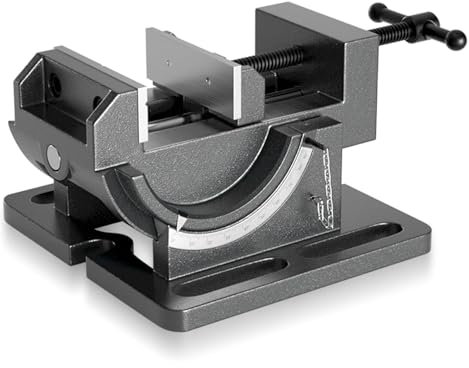Étau d'établi en fonte à ouverture de mâchoire, angle réglable de 0 à 90°, étau de serrage industriel coulissant de type berceau, for établis et perceuses à colonne, étau inclinable robuste de 4 pouce