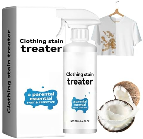 120ml Stain Remover Clothes,Stain Treater Spray,Clothes Sta-In Remover,Grease Rem-Over From Clo-Thes,Fast-Acting Messy Eater Solution,Quick Laundry,Dry Cleaner,For Oil,Food,Sweat,Ink& Kid Messes