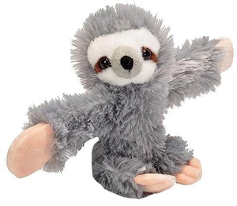 Wild Republic 18094 Huggers Schnapparmband Kuscheltier, Plüschtier, Faultier 20 cm