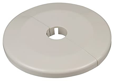 FUX Pack of 2 Single Heating Pipe Rosette, Large Outer Diameter 65 mm, Inner Diameter 10 mm - 43 mm, Heating, Pipe Cover, Cover Rosettes, Trim, Radiator (18 mm, Cream White RAL 9001)