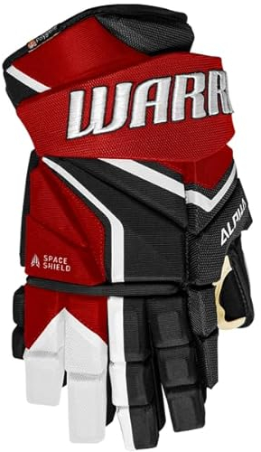Warrior Alpha LX2 Handschuhe Junior, Größe:12 Zoll, Farben:Schwarz/Rot/Weiss