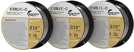 Gasless Flux Cored Welding Wire, Stainless Steel, E308LFC-O. (3PK, .030 1lb)