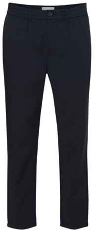 Casual Friday Pantalon Chino du Vendredi décontracté avec Taille élastique et Coupe étroite., Couleurs:Bleu-foncé, Taille de Pantalon:31W / 32L, Longueur de Jambe:L32