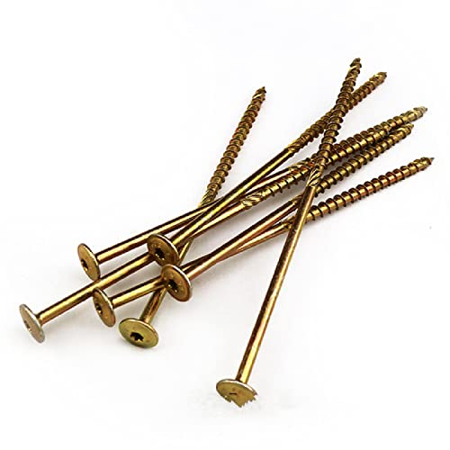 Tornillos autorroscantes, tornillos for madera de segunda generación, de cabeza plana grande, de rosca rápida, antigrietas for madera dura, gruesos y largos, de media rosca, tornillos autorroscantes,