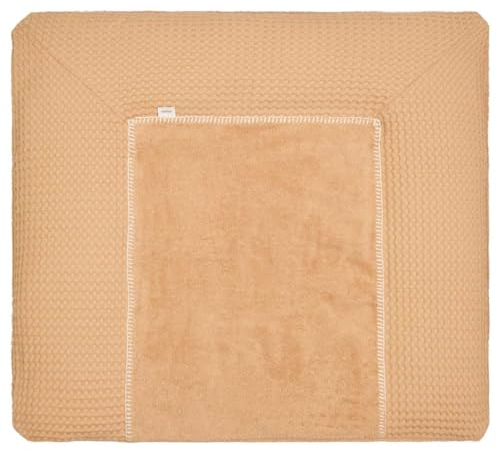 Koeka Wickelauflagenbezug - Spannbezug Für Wickelunterlage - Amsterdam - Waffelstoff Aus Baumwolle - Abwaschbar - Golden 75X85
