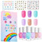 Kindernagellack Set auf Wasserbasis - Ungiftig Schnell Trocknend - 6 Farben Peel off Nagellack Kinder - Schnelltrocknend Nagelset Perfekt Geburtstagsgeschenke DIY Nail Salon für Mädchen