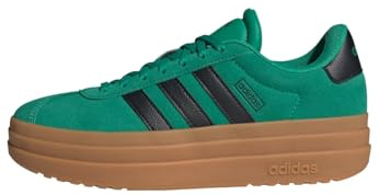 adidas Women's VL Court Bold Shoes, Court Green/core black/GUM10, 8.5 UK