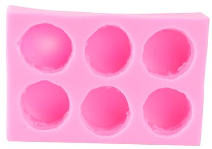 PRETYZOOM Diy Cake Molds Cavity Silicone Macaron Molds Non-stick Cake Puck Moulds for Baking