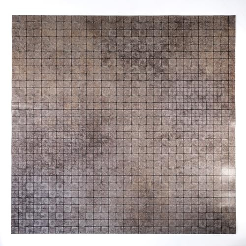 Tapis de Jeu de rôle effaçable à Sec 50 x 50 cm avec Grille carrée – Tapis de Combat effaçable à Sec Compatible avec Jeux de rôle, donjons et Dragons (D&D), Pathfinder – Carreaux