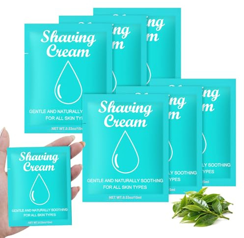 fafortune Womens Shaving Cream Bulk Travel,0.53oz Shave Gel for Women,Care Dry Skin Womens Shave Gel for Travel Guests(Green Tea,Pack of 10)