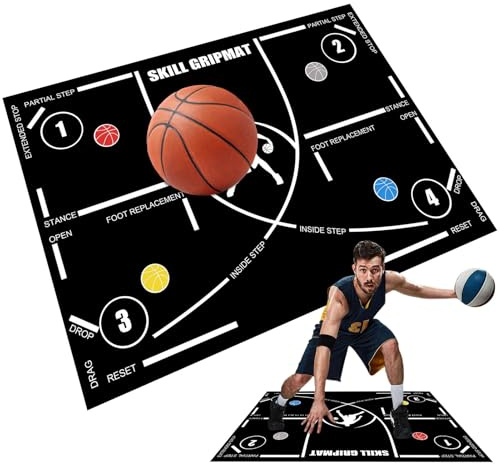 Tappetino Da Basket, Tappetino Da Allenamento Per Agilità Antiscivolo Ausili Per L'allenamento Attrezzature Silenziose Per Piazzale, Palestra, 120x86cm