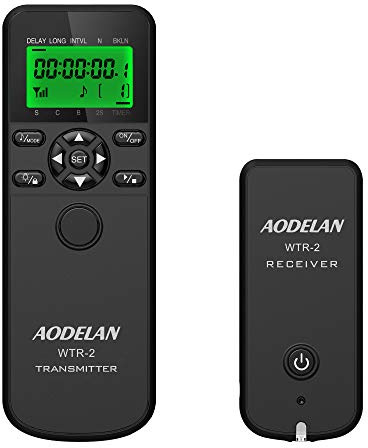 AODELAN Telecomando con timer per Nikon Z6, Z7, D850, D810, D750, D700, D3, D4, D5, D3100, D5000, D7200, D600, D610, D3300, Coolpix P1000, sostituzione otturatore Nikon MC-36A e MC-DC2