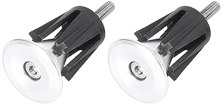X AUTOHAUX Pair Aluminum Alloy Bicycle Bike Handlebar End Plugs Silver Tone