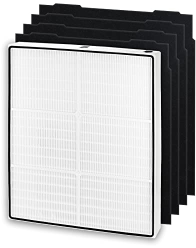 AP510 & AP450 Filter Replacement for Whirlpool Whispure AP51030K AP51030KB AP45030K WP500 WP1000 1183054K 8171434K Air Purifiers, Funmit 1 High Efficiency Filter and 4 Activated Carbon Filter
