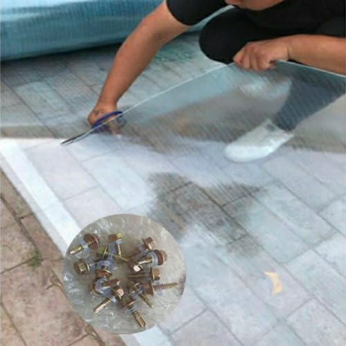 Láminas de Policarbonato Planchas Impermeable Transparente,Placas Resistentes a los Rayos UV,Panel para Exteriores,Invernaderos,Techos,Fácil de Doblar y Cortar,Personalizable (0.6*1m)