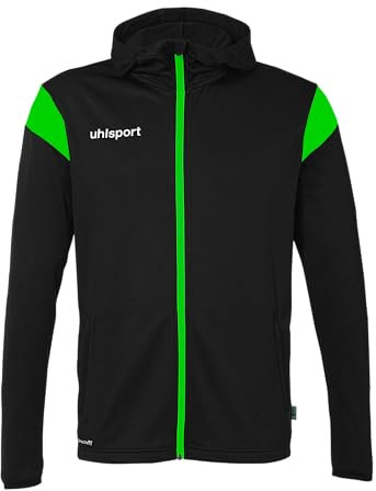 uhlsport Unisex Squad 27 Track Hood Sport-Jacke, Schwarz/Fluo Grün, XXL EU