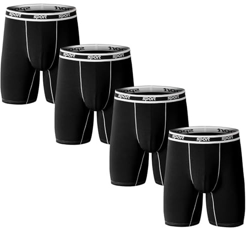 Nuofengkudu Långa Modal Sömlösa Trosor Slimmade Boxershorts Anti Gnid Plus Size Andningsaktiv Svullnad Sportkomfort Underwear Underwear