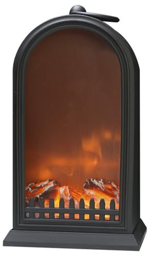 Cheminée LED, lampe de cheminée, cheminées électriques avec effet flammes, feu de cheminée simulé à LED et à piles, cheminée de table ornementale pour la maison