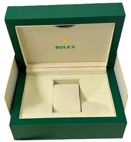 ROUREOX Unique Montre Présentation Boîte Vert Rangement Organisateur avec Transport Sac Et Nettoyage Chiffon Complet Ensemble Coffret pour Rolex M Box