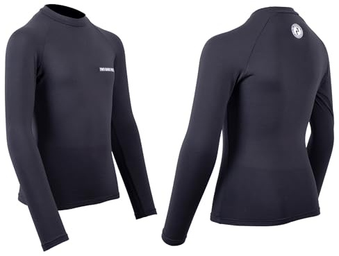 Two Bare Feet Kids Thermal Fleece Lined Rash Vest - UV50 Protection Surf Base Layer, Wetsuit Swimming Tops for Surfing