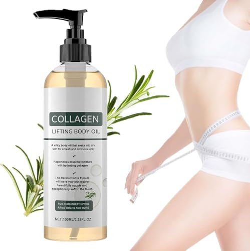 Huile Corporelle Liftante au Collagène Huile de Corps Raffermissante,Huile Anti Cellulite Pour la Peau Hydratation et Nutrition Intenses,Atténue Visiblement les Ridules,Illumine le Teint (1)