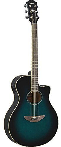 Yamaha APX600 OBB Thin Body Acoustic-Electric Guitar, Oriental Blue Burst