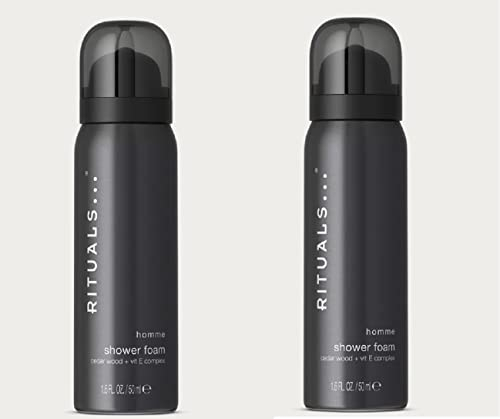 Rituals men Homme Foaming Shower Gel Cedar Wood Vitamin E Complex 50ml x 2