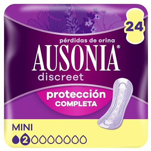 Ausonia Discreet Compresas Mini, Pack de 192, Para Pérdidas De Orina Para Mujer, Protección Completa*, Discreción Increíble