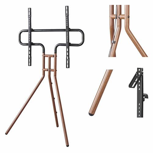 Easel Design TV Stand, 191 cm (75), Variable Height, Walnut Wood Look