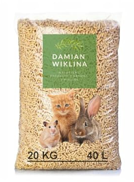Litière pour Chats en granulés de Bois 20 kg 40 l – Litière en Bois pour Un contrôle Efficace des odeurs et de l'humidité – 100% végétale pour Chats et Autres Petits Animaux de Race – Compostable