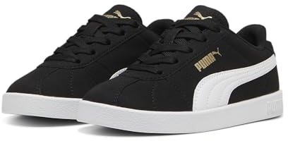 Puma Sneaker Unisex per Bambini Club II PS, Puma Nero Puma Bianco Puma Oro, 35 EU