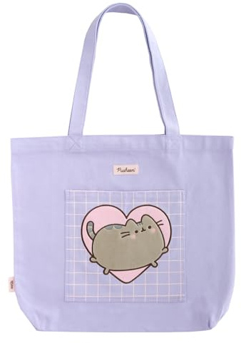 Grupo Erik - Tote Bag Pusheen Premium | Sac Cabas 45x38 cm avec Fermeture Aimantée | Accessoire Idéal pour Fans de Pusheen et Déco Kawaii
