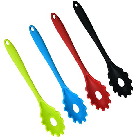 Cabilock 4pezzi Cucchiaio Per Spaghetti in Silicone Scolapasta Utensili Da Cucina Filtri Per Noodles e