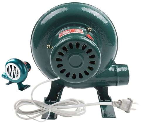 JOUFNING Centrifugalgrillfläkt, elektrisk smed smide fläkt, kompakt bostadspumpfläkt, kolsmide luftfläkt, för camping, vandring, matlagningsverktyg (100 W)