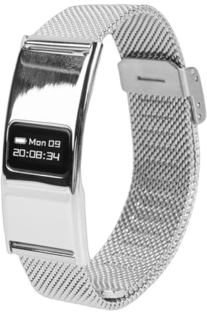 YUEHISY Bracciale Intelligente, Fitness Tracker con Oltre 10 modalità Sport e Monitoraggio del Sonno, Tracker di attività IP68, Design Sottile (SILVER)