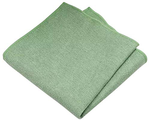 DB Dickie Bow Luxuriöses Einstecktuch aus Baumwollmischgewebe, salbeigrün, 23cm x 23cm