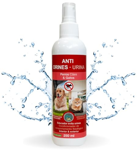 Krislin Spray anti-urines pour chiens et chats | Contient des actifs répulsifs naturels | pour usage extérieur et intérieur | Parfum agréable | incolore | 250 ml