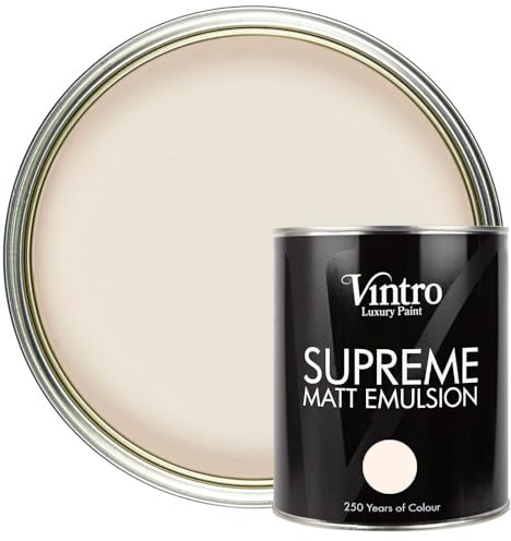 Vintro | Luxury Matt Emulsion | Light Peach | Smooth Chalky Finish | Multi Surface Paint | for Walls, Ceilings, Wood and Metal | 1L (Light Peach - Autumn Glow)
