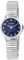 Just Watch Damen-Uhr Edelstahl Zugarmbanduhr gut lesbar silberfarbig blau 19,5cm ⌀29mm 14mm breit Geschenke für Frauen